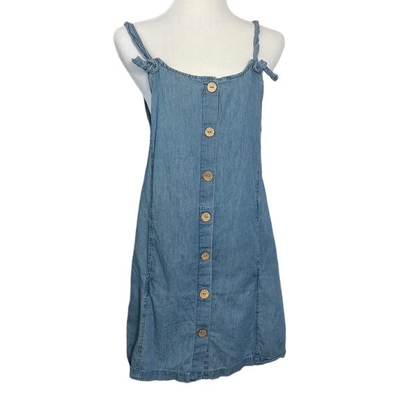 Haute Monde Dresses & Skirts - Haute Monde Jean Overall Midi Dress SZ M